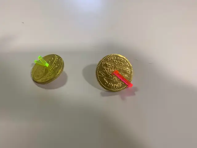 סביבון קטן אוחז מטבע של חנוך בר ניצן
