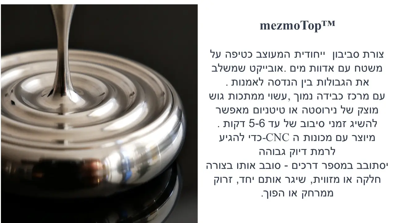 סביבון כטיפה על משטח עם אדוות מים מאנגליה