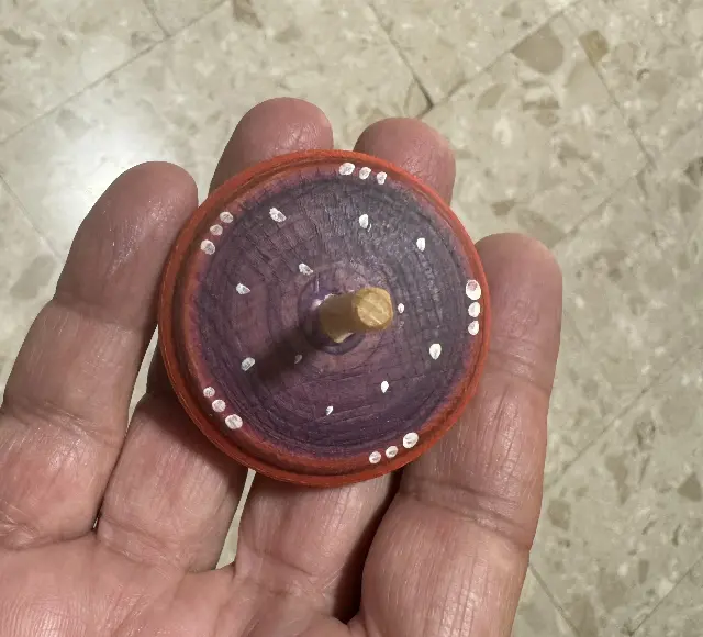 Monica Eschauer's purple spinning top from Spielma Austria
