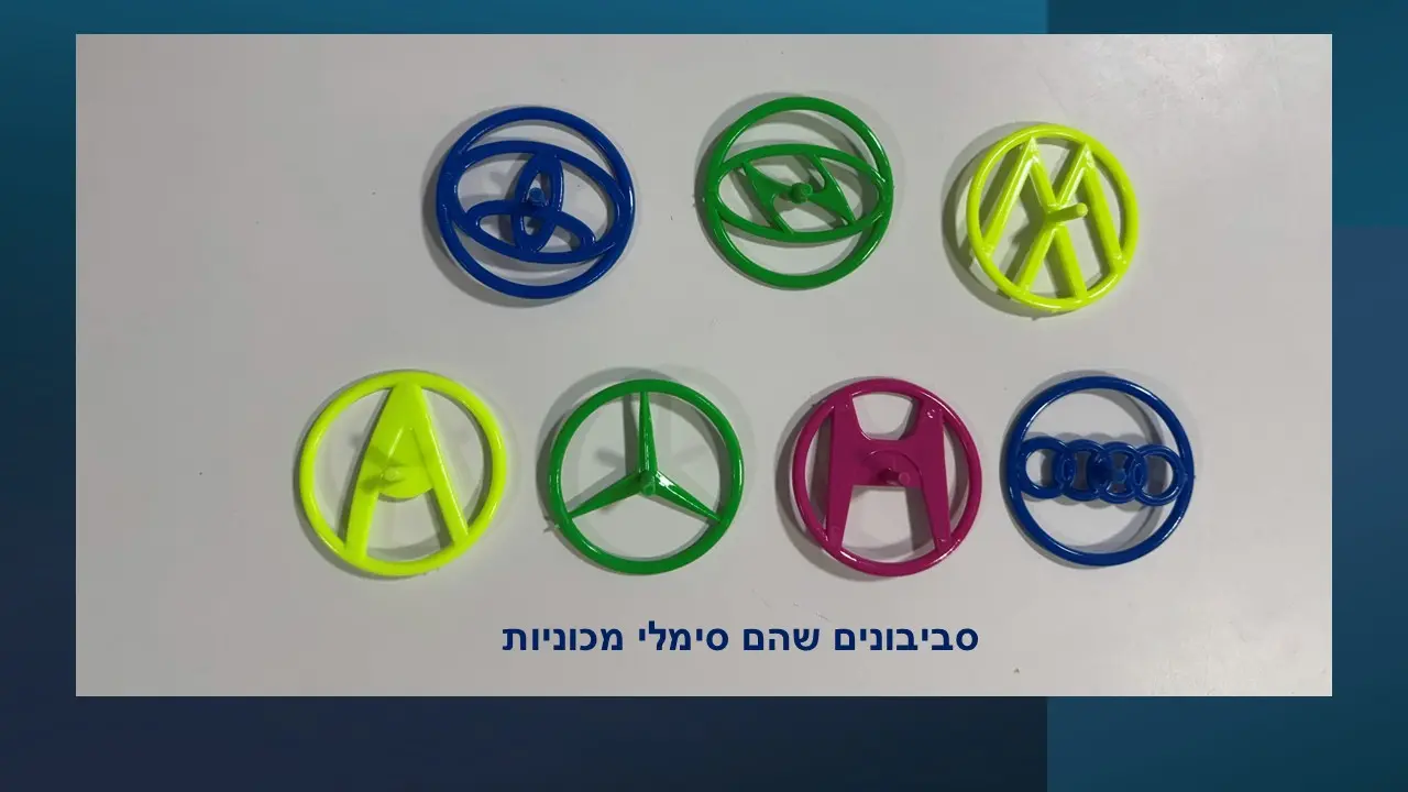 סביבון פלסטיק ממדפסת 3D סמל מכונית הונדה