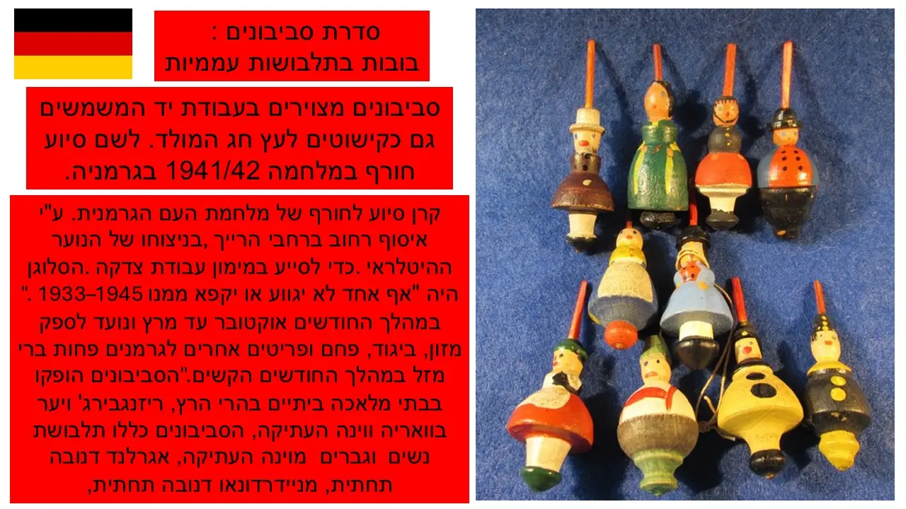 סביבון בובה עץ גרמני משנת 1941 עד 1942