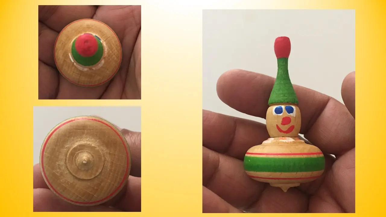 Clown spinning top, Hungary