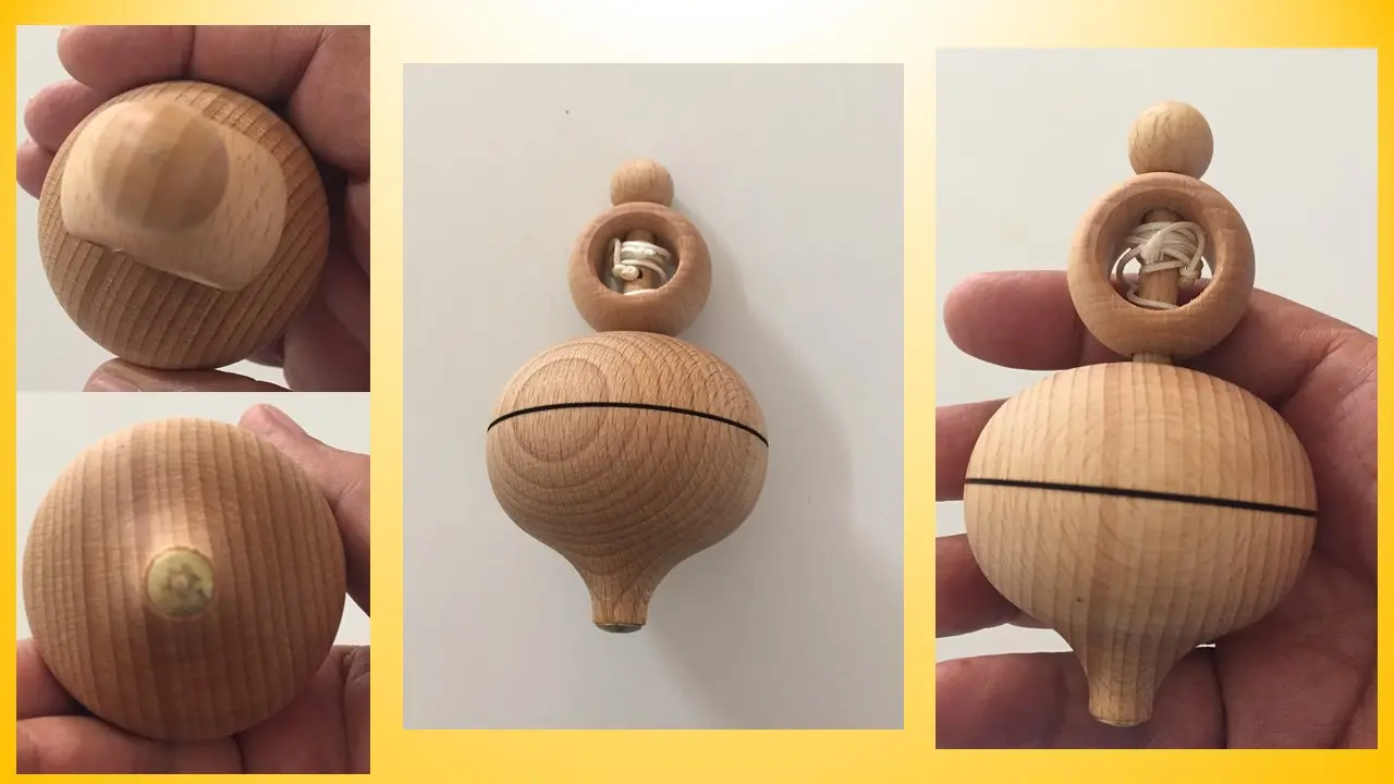Spinning Top with string launcher, Hungary