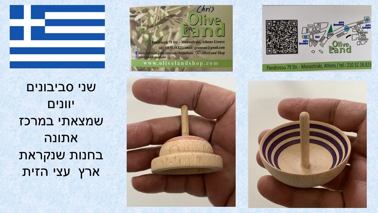 סביבון המסתובב על האצבע מיוצר ביוון