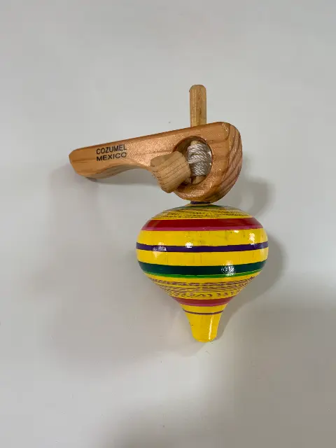 Spinning Top with launcher from Cozumel, Mexico.