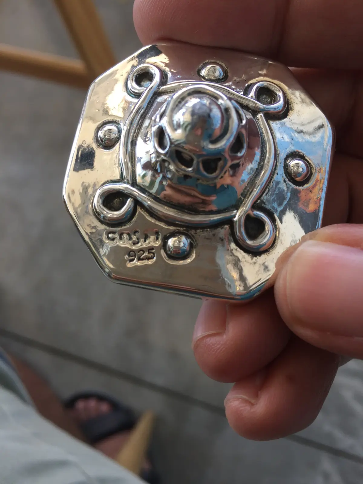 Caspi Amnon Silver Spinning Top
