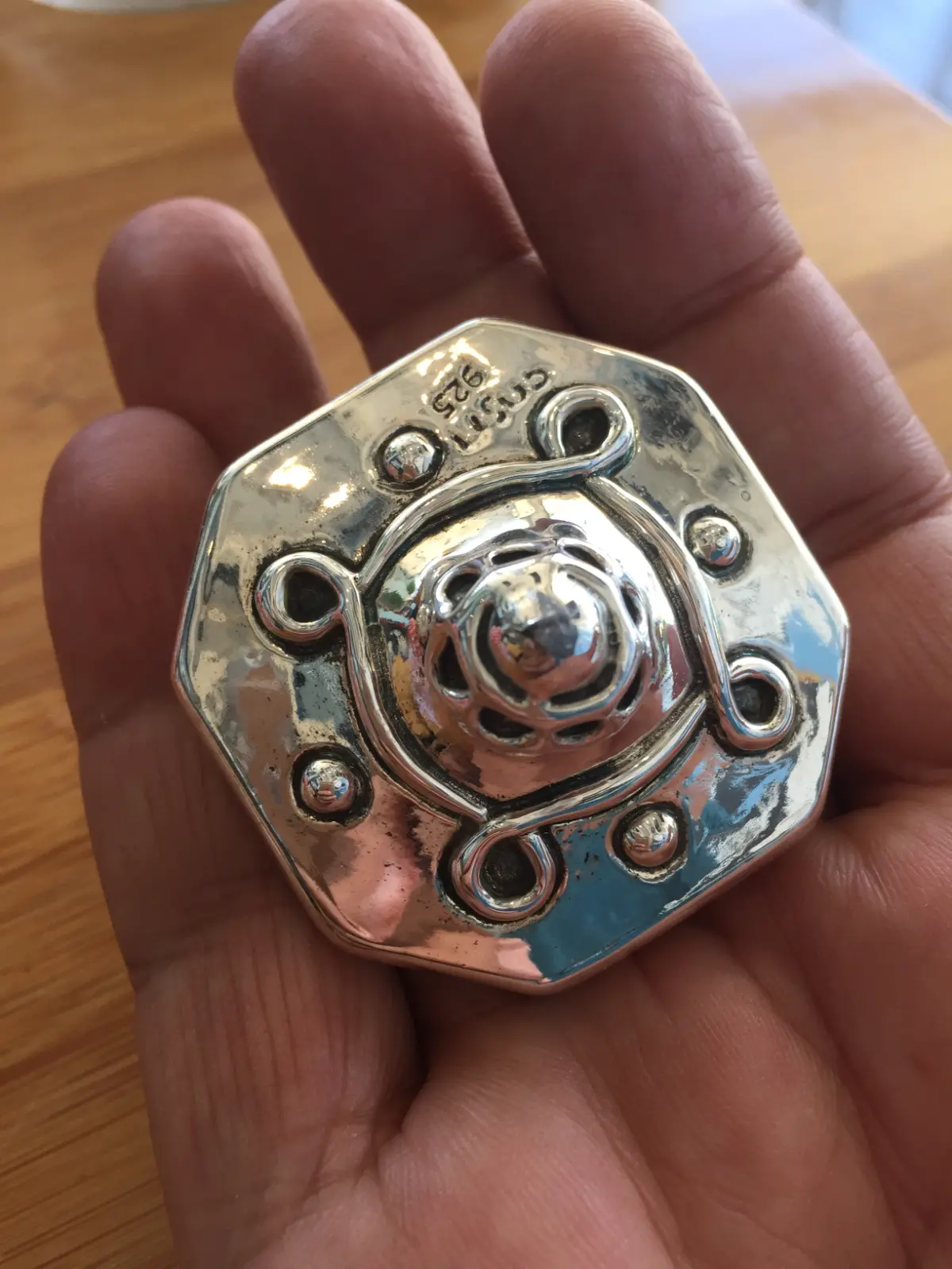 Caspi Amnon Silver Spinning Top